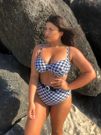 Confidence Underwire Balconette (A to G Cup) ~ Houndstooth