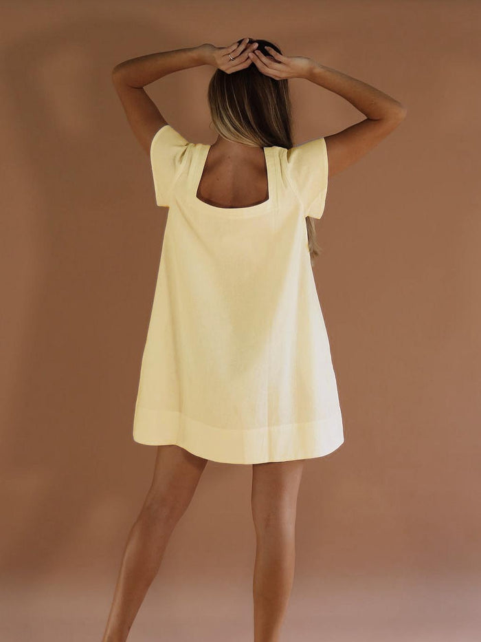 PRE-ORDER ~ ALBA MINI DRESS ~ BUTTER