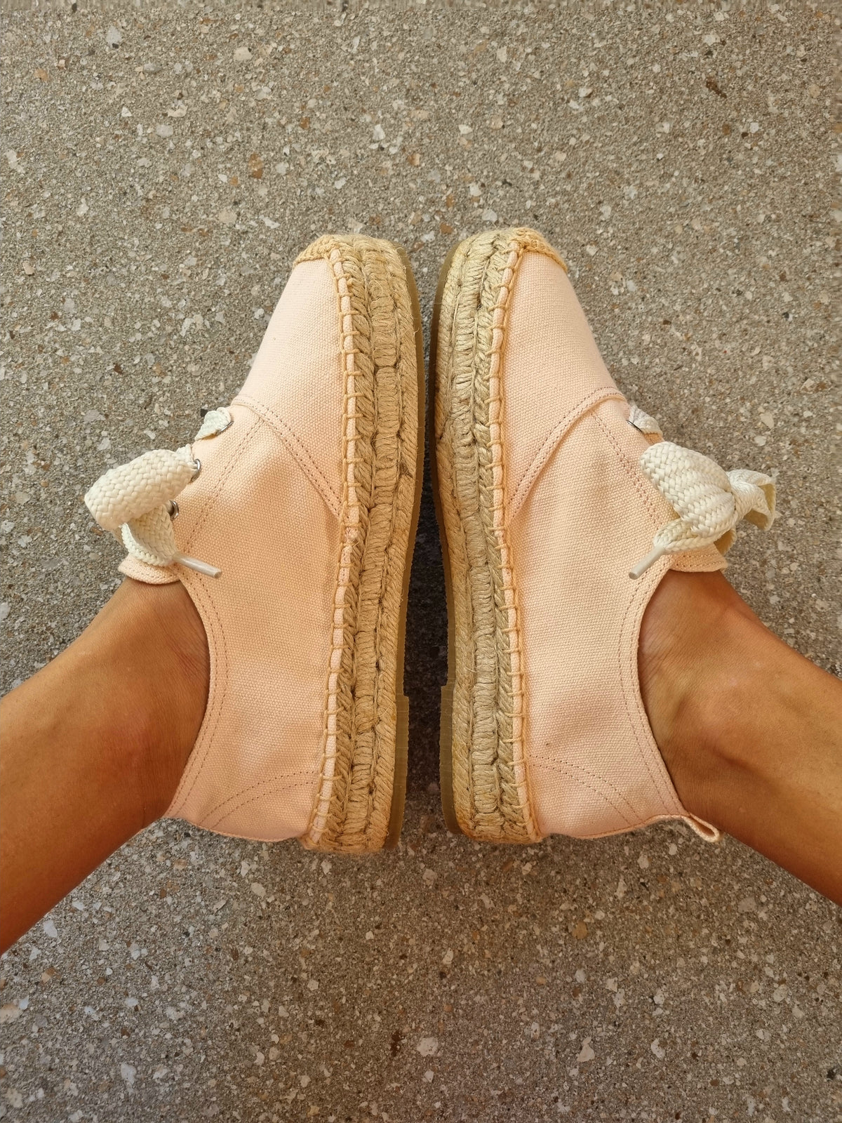 Lacey Espadrille Sneakers ~ Peach