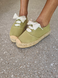 Lacey Espadrille Sneakers ~ Olive