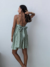 VIENNA MINI DRESS ~ SAGE PALM