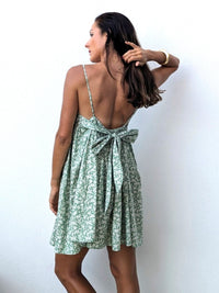 VIENNA MINI DRESS ~ SAGE PALM