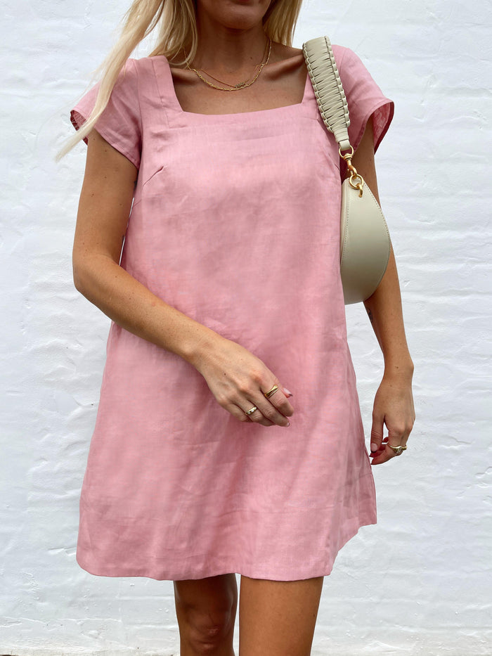 PRE-ORDER ~ ALBA MINI DRESS ~ BLUSH