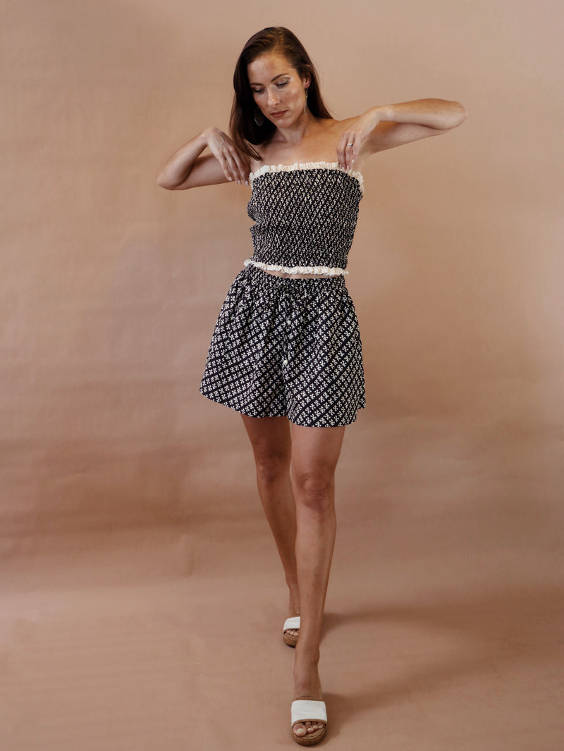 VARLOW TOP ~ KORALI PRINT