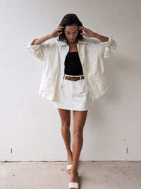 KORA COTTON SKORT ~ IVORY