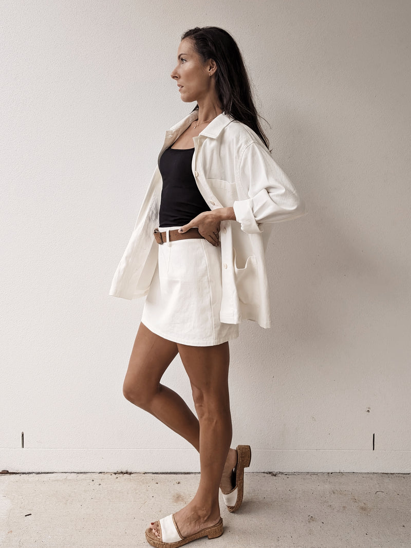 PRE-ORDER ~ KORA COTTON SKORT ~ IVORY