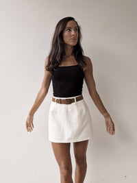 KORA COTTON SKORT ~ IVORY