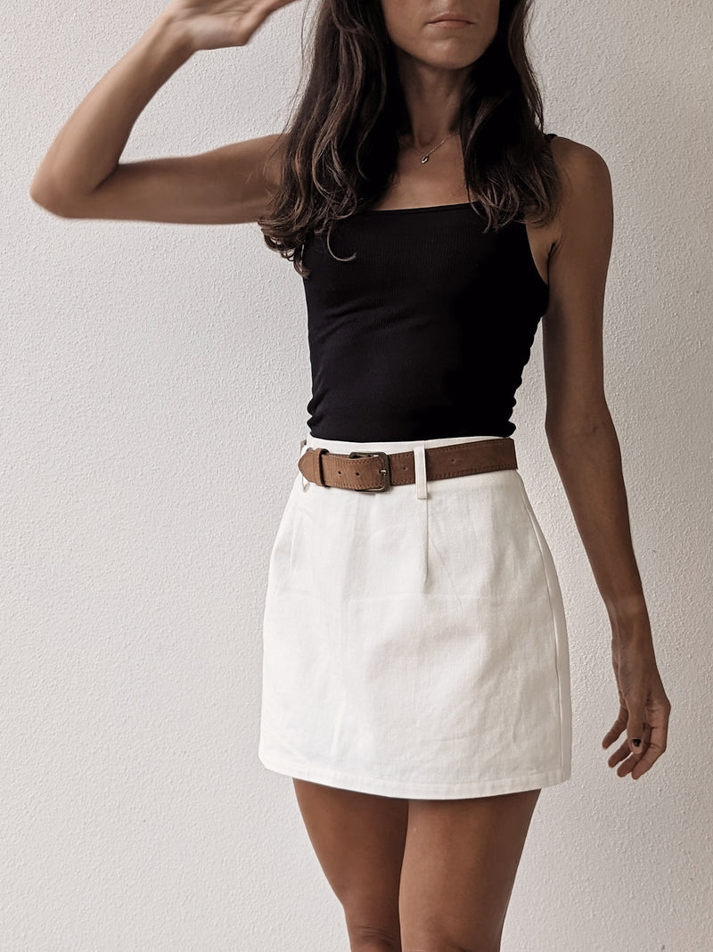 PRE-ORDER ~ KORA COTTON SKORT ~ IVORY