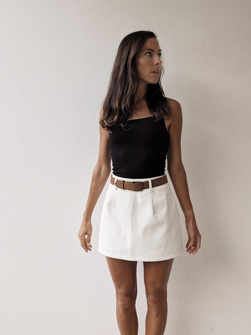 PRE-ORDER ~ KORA COTTON SKORT ~ IVORY