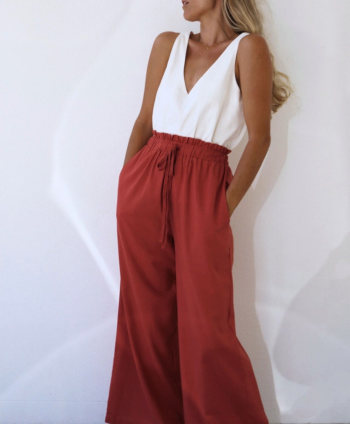 BEAU PANTS ~ CRIMSON