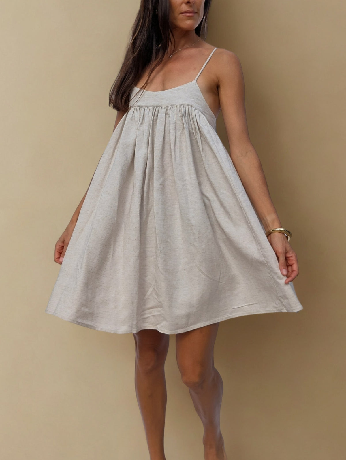 VIENNA MINI DRESS ~ NATURAL