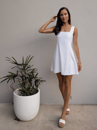 PIPPA MINI DRESS ~ WHITE