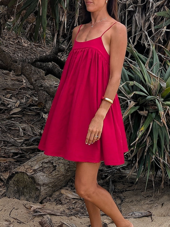 VIENNA MINI DRESS ~ RED