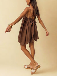 VIENNA MINI DRESS ~ CHOCOLATE