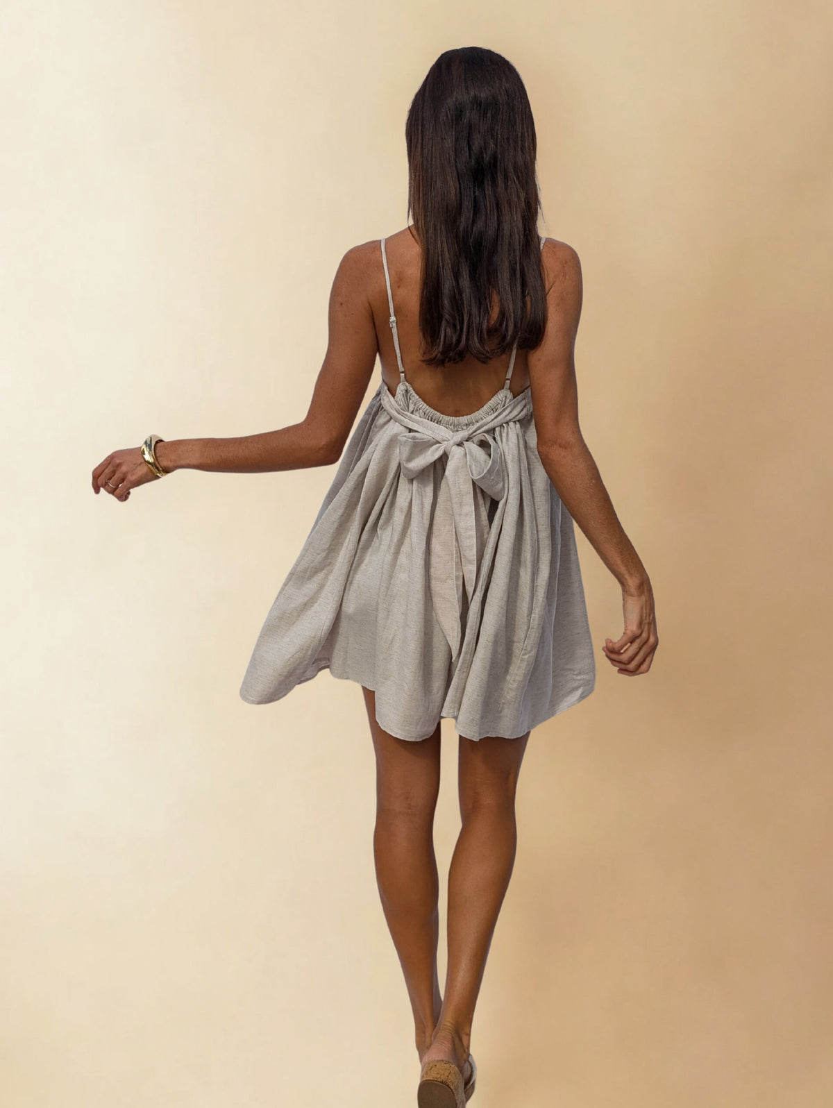 VIENNA MINI DRESS ~ NATURAL