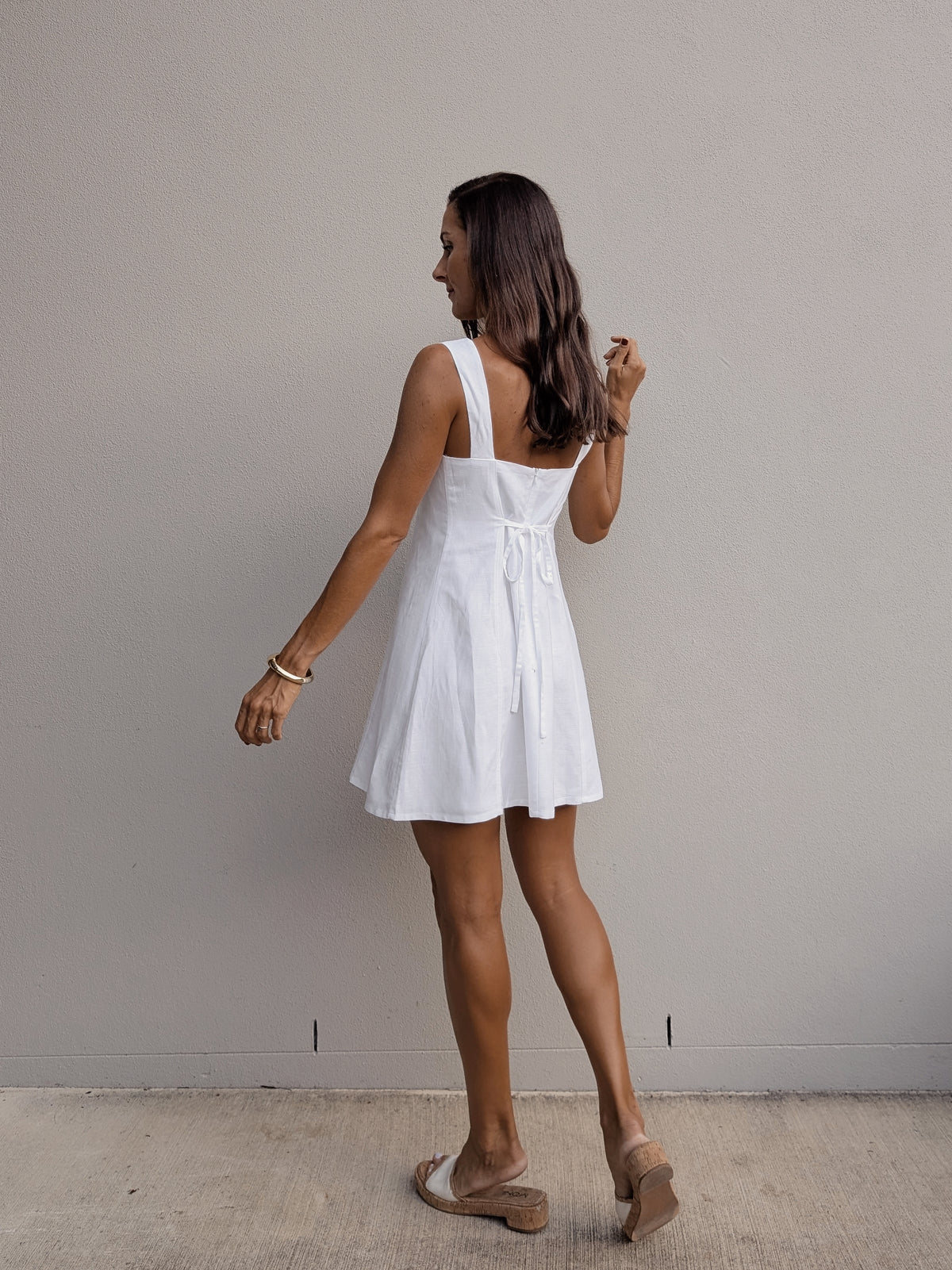 PIPPA MINI DRESS ~ WHITE