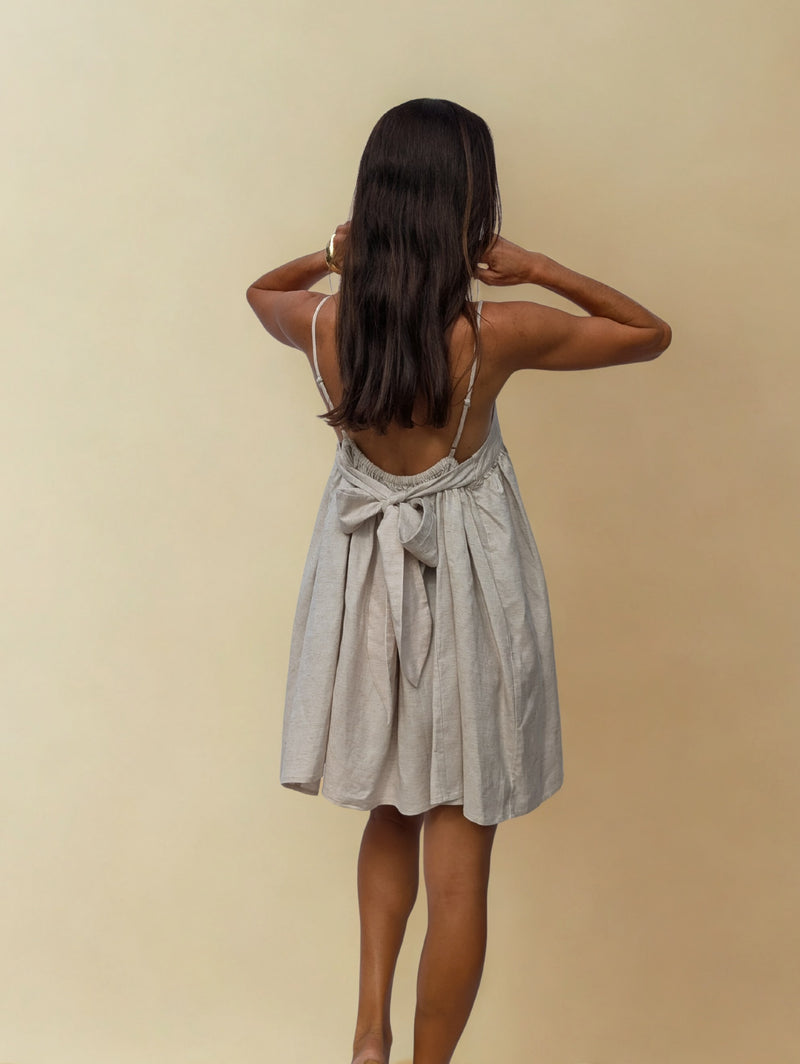 VIENNA MINI DRESS ~ NATURAL