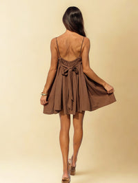 VIENNA MINI DRESS ~ CHOCOLATE
