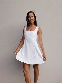 PIPPA MINI DRESS ~ WHITE