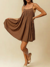 VIENNA MINI DRESS ~ CHOCOLATE