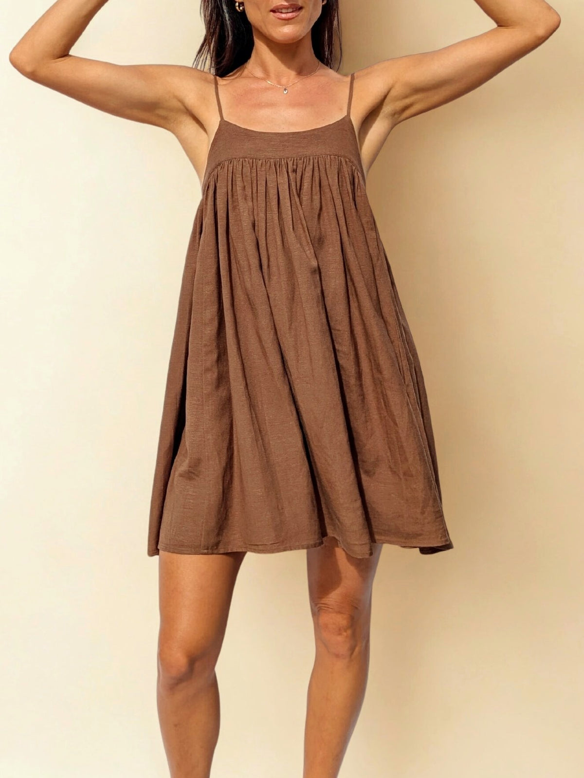 VIENNA MINI DRESS ~ CHOCOLATE