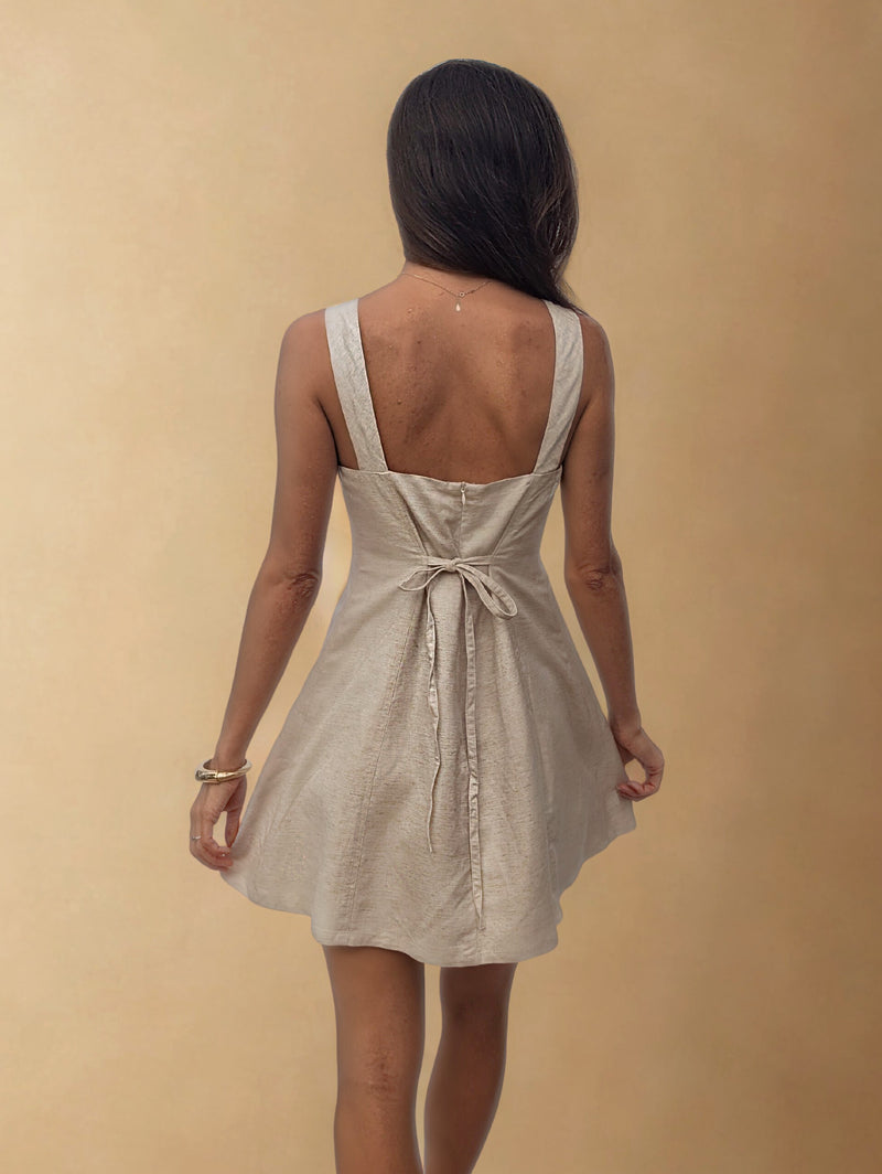 PIPPA MINI DRESS ~ NATURAL