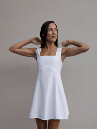 PIPPA MINI DRESS ~ WHITE