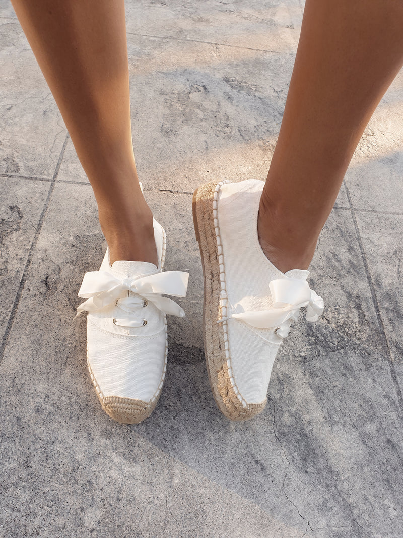 Lacey Espadrille Sneakers ~ White