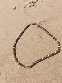 Behati Necklace ~ Coconut Shell & Sterling Silver