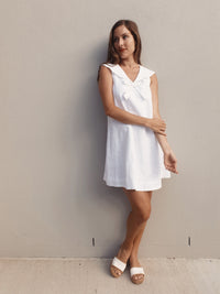 Cruise Linen Mini Dress ~ White