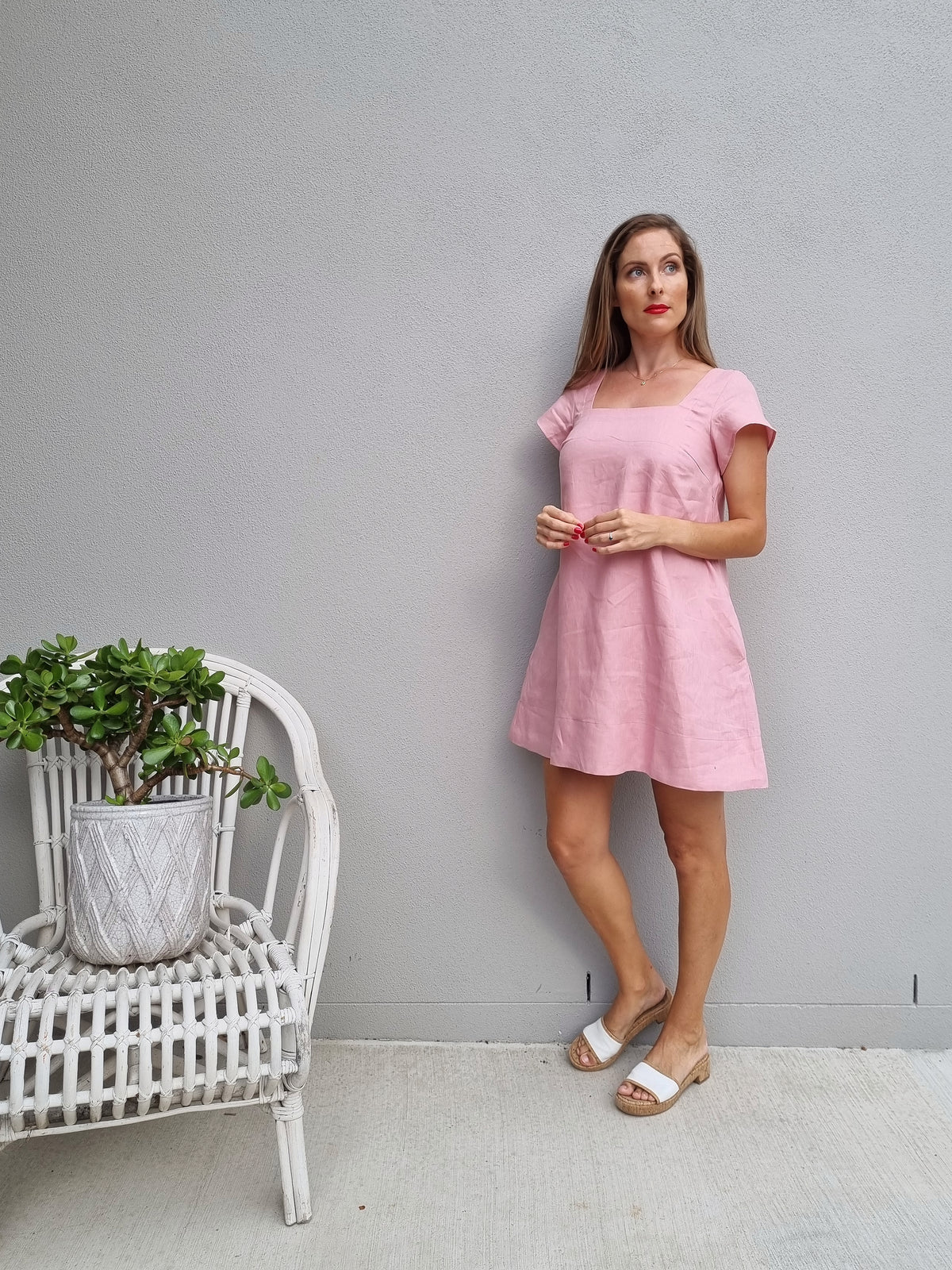 PRE-ORDER ~ ALBA MINI DRESS ~ BLUSH
