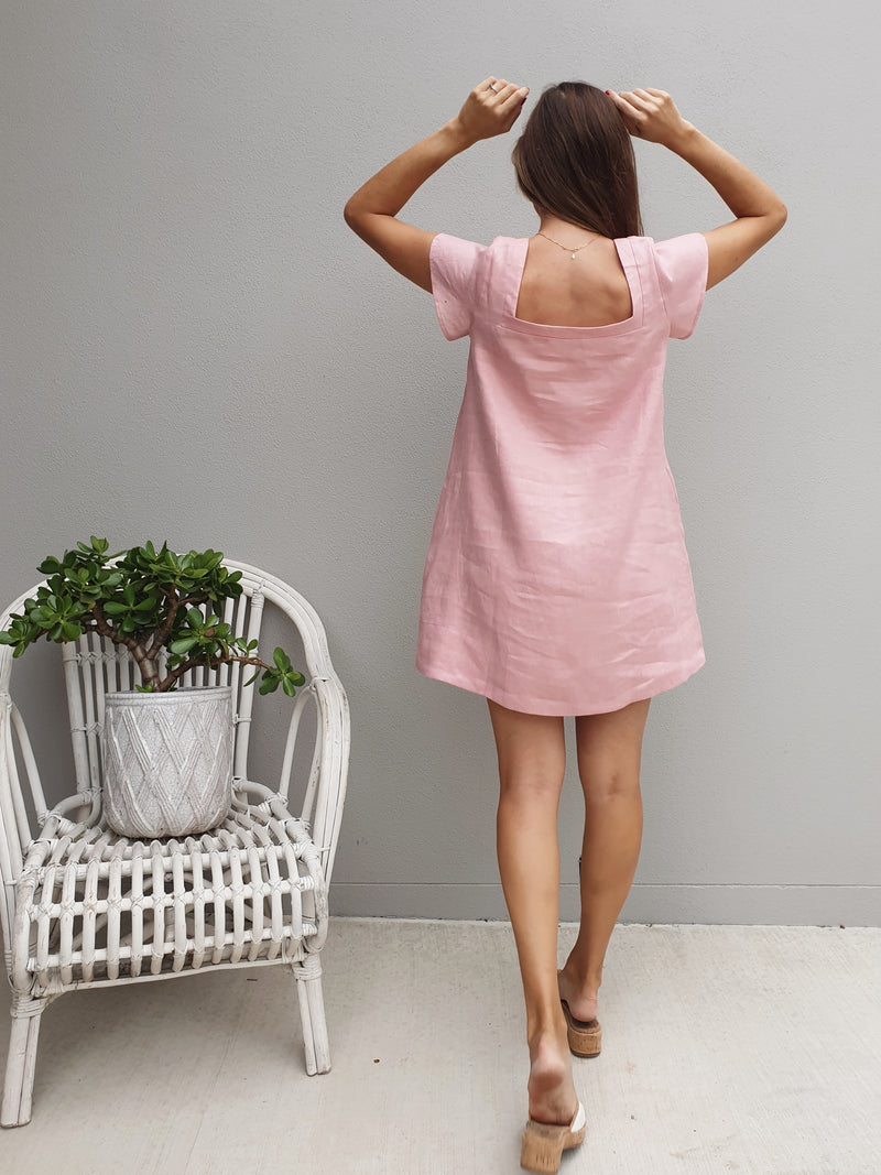 PRE-ORDER ~ ALBA MINI DRESS ~ BLUSH