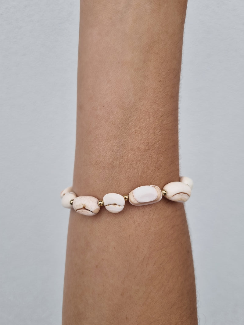 Mahali Shell Bead Bracelet ~ Adult Size