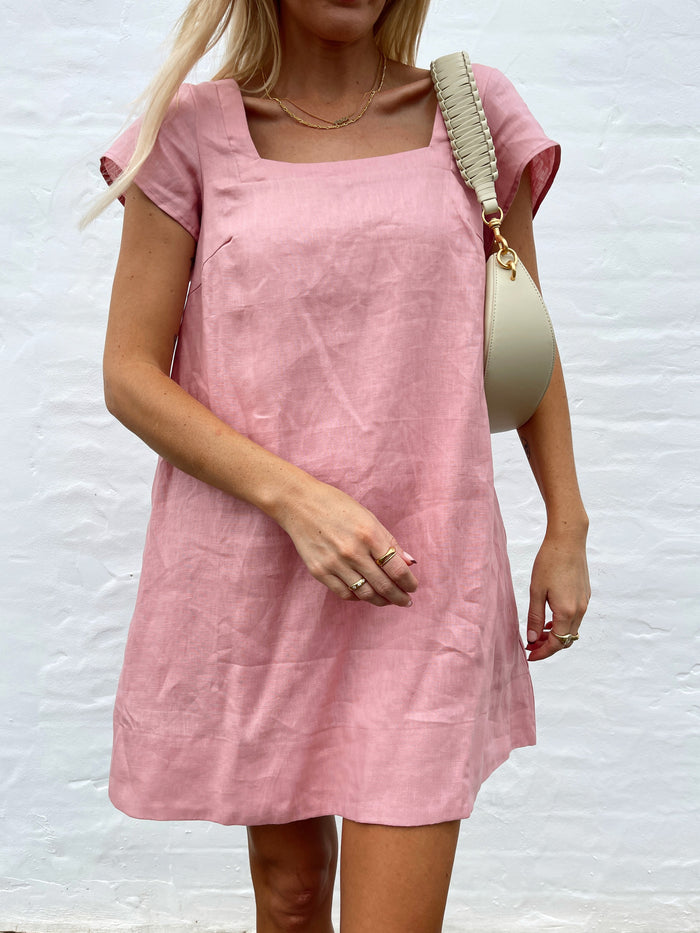 PRE-ORDER ~ ALBA MINI DRESS ~ BLUSH