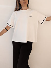 WAVES KNIT TEE - WHITE