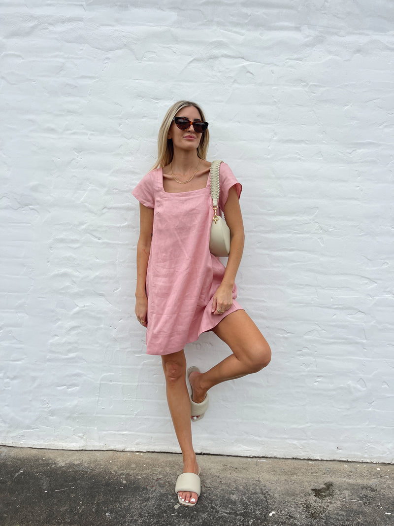 PRE-ORDER ~ ALBA MINI DRESS ~ BLUSH